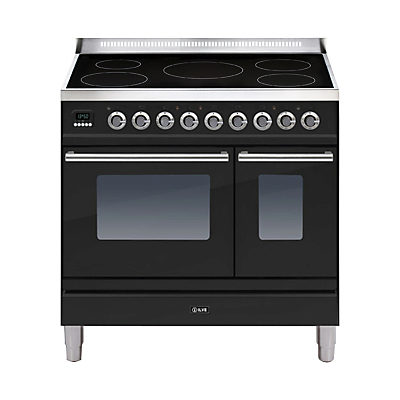 ILVE PDWI90E3 Roma Induction Freestanding Range Cooker Gloss Black